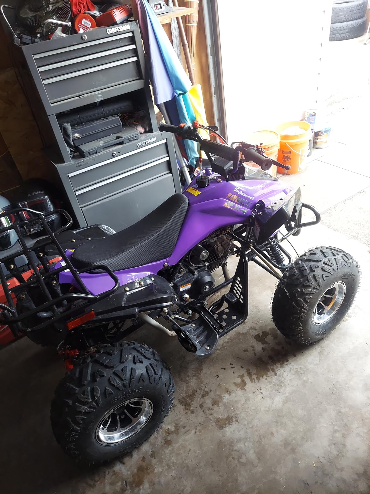 HHH Sport Style ATV 125cc ATV Platinum ATV CT 125-C is Fully Automatic 125cc Four wheeler ATV with Reverse and Strong Tires and Matching Rims Vit/ta/cool (Red, Blue & Black color to choose from) customer photo 1