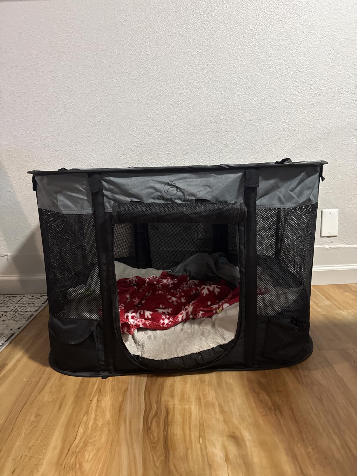 ROMANTIC BEAR Dog Playpen,Foldable Pet Puppy Cat Playpen,L(40