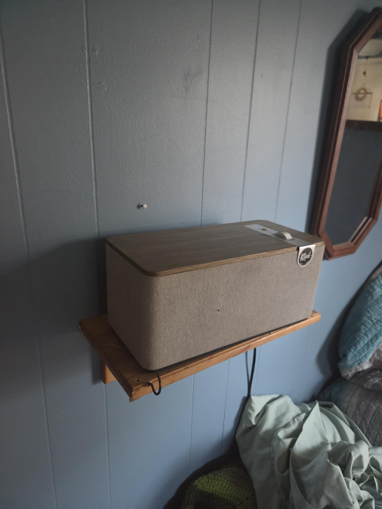 Klipsch The One Plus Premium Bluetooth Speaker System with Two 2.25” Full Range Drivers, 4.5” Woofer, Bluetooth 5.3 with Up to 40 ft. of Distance, Walnut customer photo 1