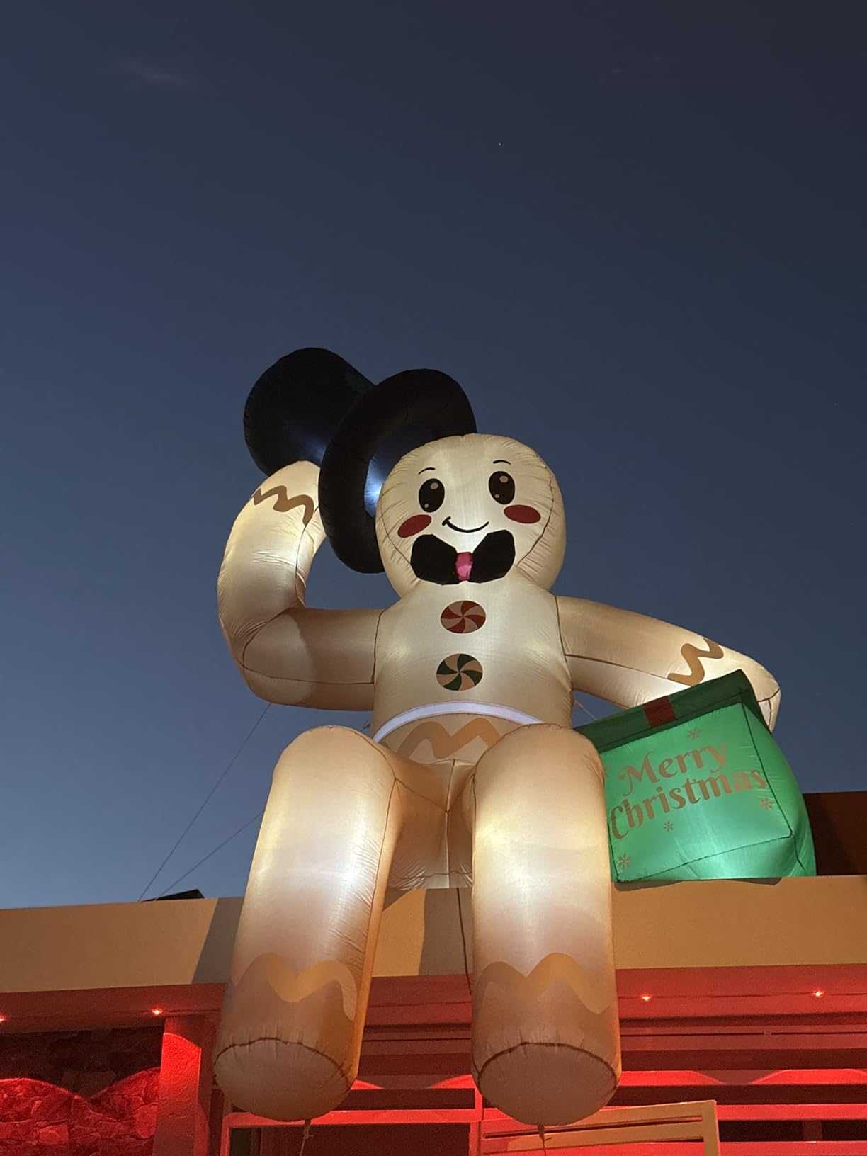 OurWarm 12FT Christmas Inflatables, Giant Gingerbread Christmas Decorations customer photo 2