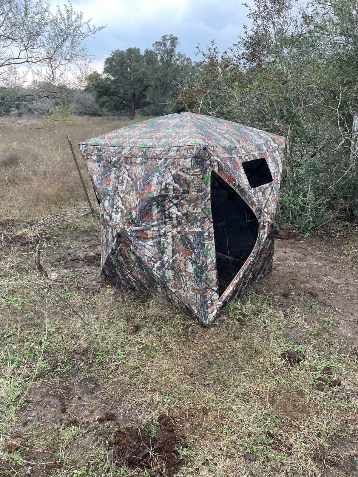 HUNTSEN Portable Hunting Blind - 270°/360°See Through with Waterproof Floor Mat customer photo 2