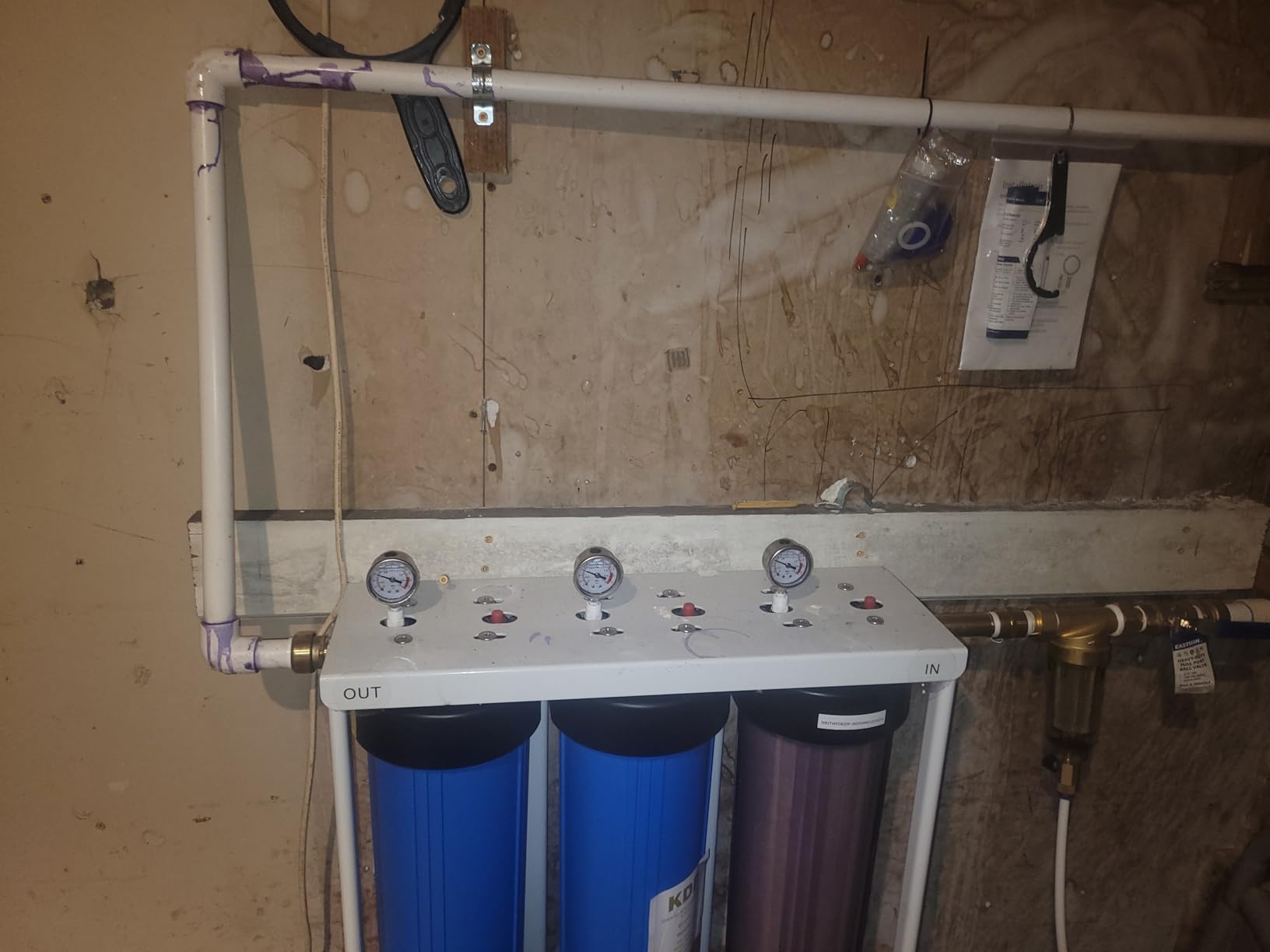 SimPure Whole House Water Filter System, 2 Stages Clear 10