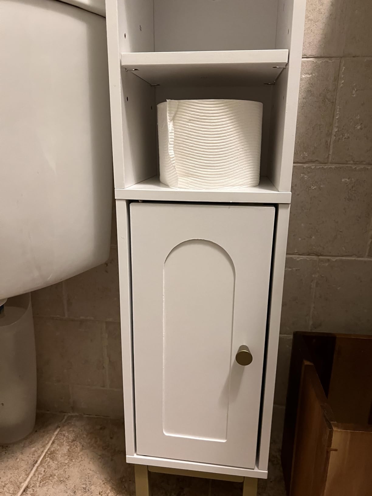 Hzuaneri Bathroom Storage Cabinet, Small Corner Floor Cabinet customer photo 1