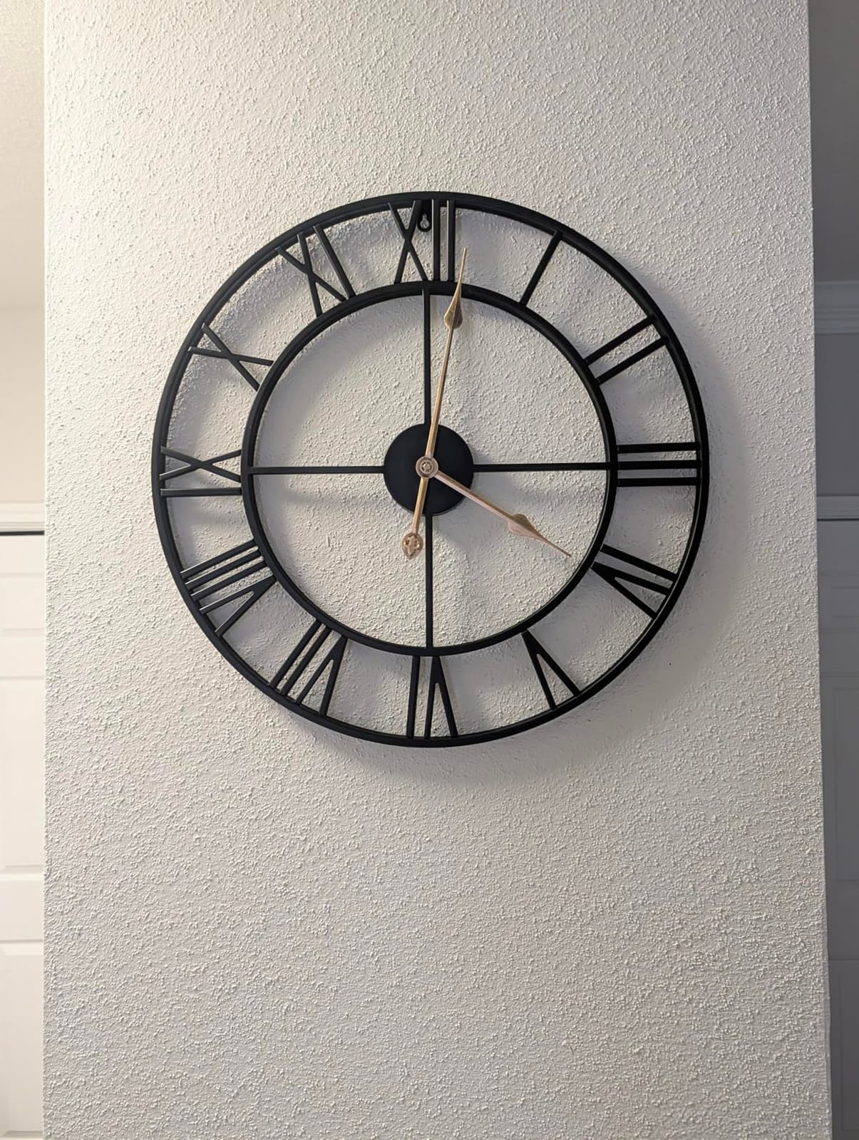 Pytha Sight 30 Inch Black Large Roman Numeral Wall Clocks for Living Room | 30 Inch Extra Giant Oversized Modern Decorative Metal Industrial Wall Clock for Dining Room,Office,Fireplace,Entrance Decor customer photo 2
