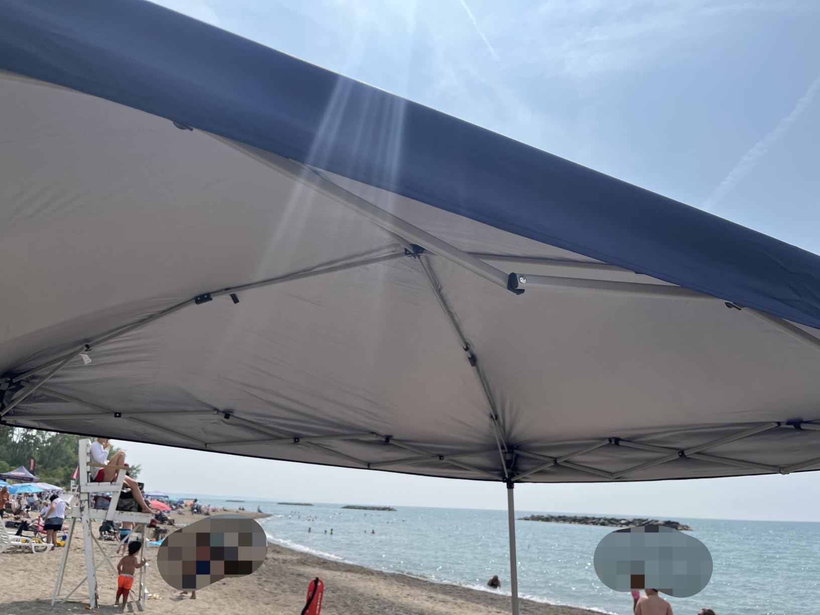 10x10FT Slant Leg Pop Up Canopy Tent, Portable Outdoor Shelter | 10x10FT Base 8x8FT Top, Adjustable Heights, Instant Shelter with Carrying Bag for Patio Deck Garden and Beach customer photo 1