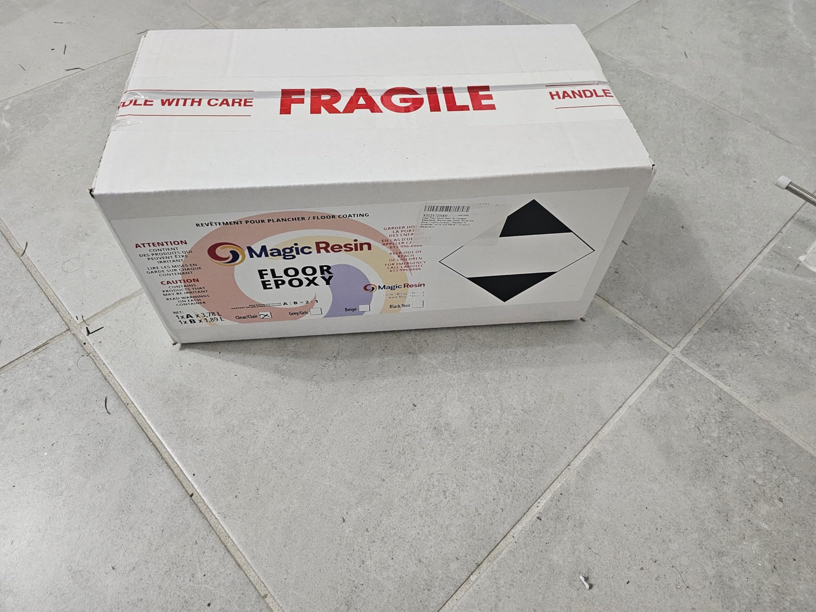 Clear Floor Epoxy Resin for Garages, Basements, Warehouses, Retail Stores and More | Highly Durable | Resistant to Scratches, Spills, and Stains | 1.5 Gallon Kit | 5.7 L customer photo 1