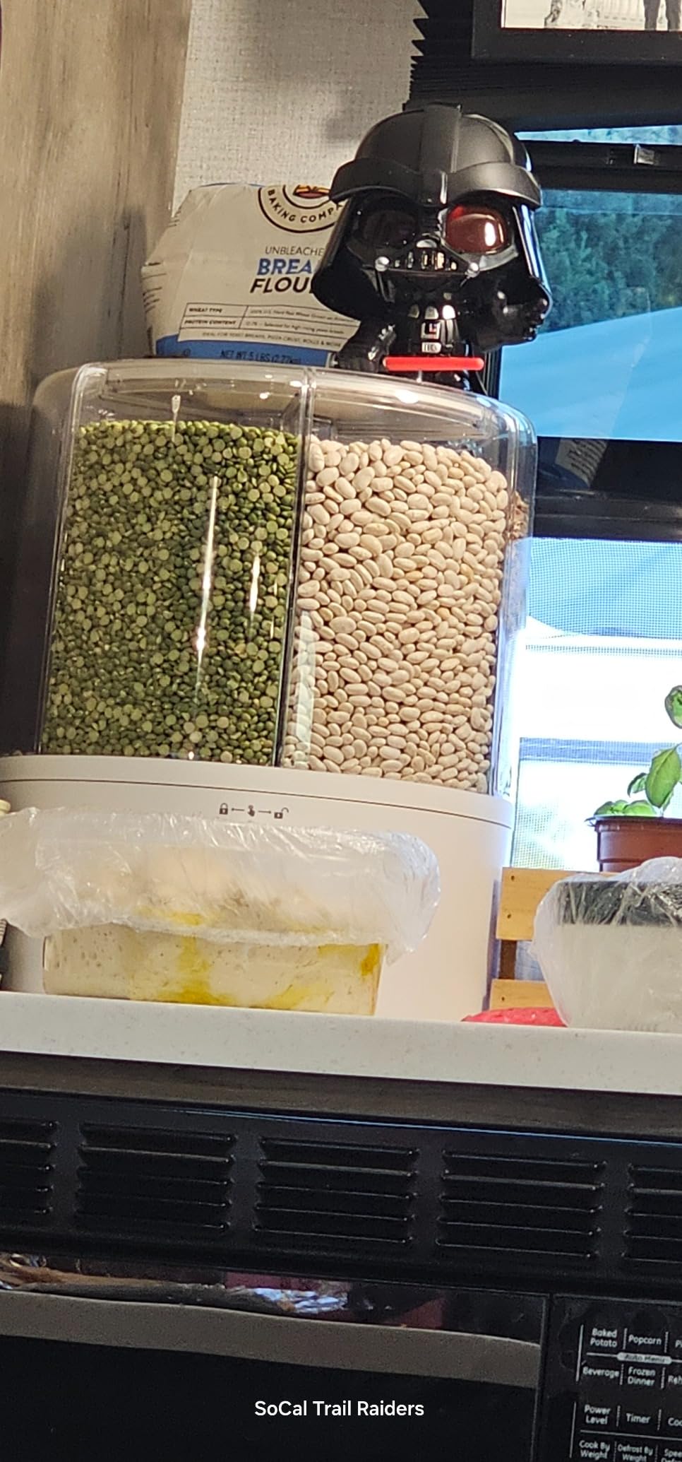 Grain and Rice Storage Container, 6 Grid Grain Dispenser, Food Dispenser customer photo 2