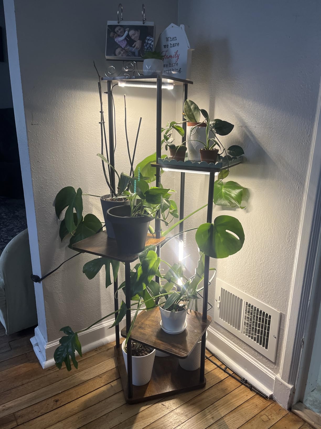 Bamworld Plant Stand Indoor Corner Plant Shelf for Multiple Plants | Tall Flower Stand 5 Tier Plant Table for Living Room Bedroom Balcony Brown customer photo 2