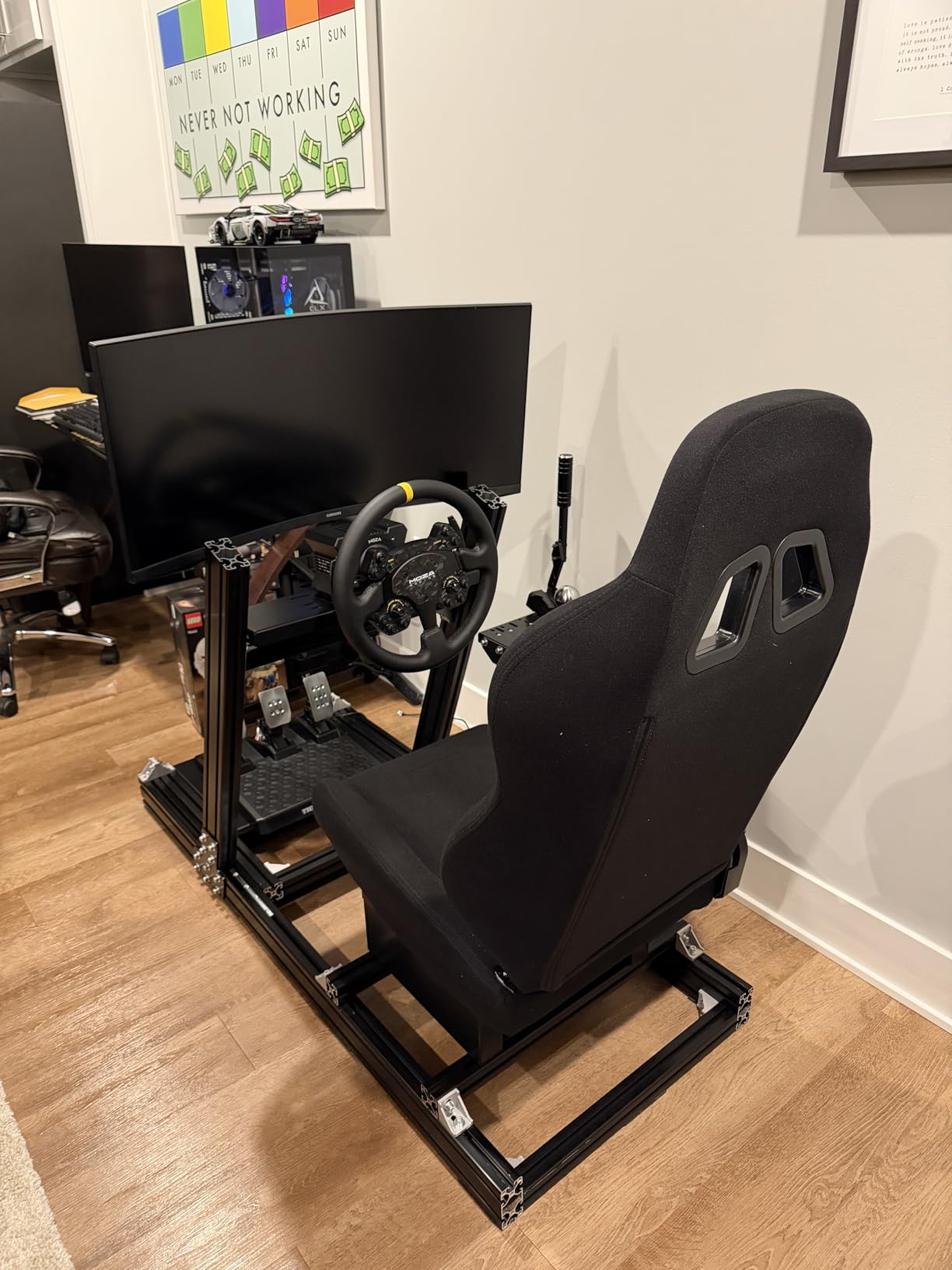 Marada 8040 Aluminum Profile Pro Racing Simulator Cockpit with Black Seat customer photo 2