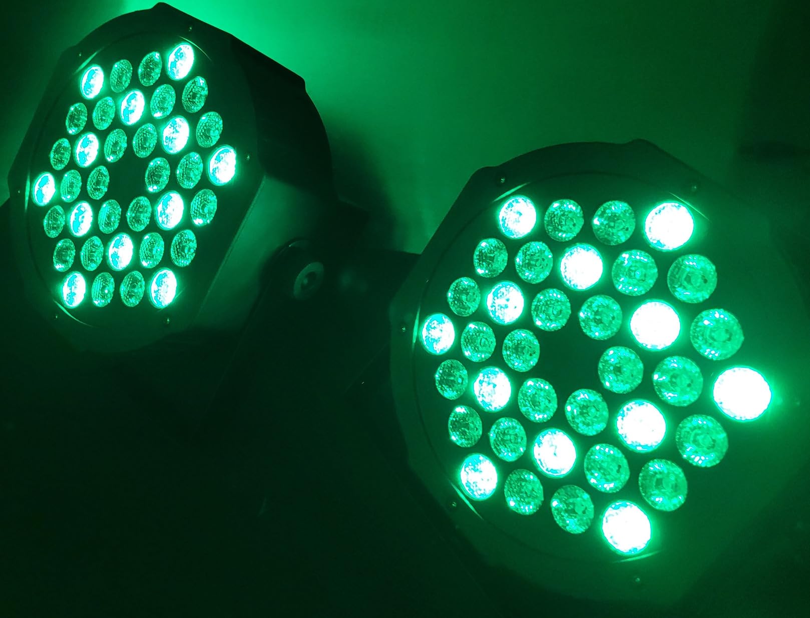 Battery Powered Stage Par Lights: 36W RGB Rechargeable Par Can 2Pack - 6 to 15Hours Working Time - Remote DMX Control Uplights for Event Chruch Wedding Mobile DJ Party Music Dance Band Club Live Show customer photo 2