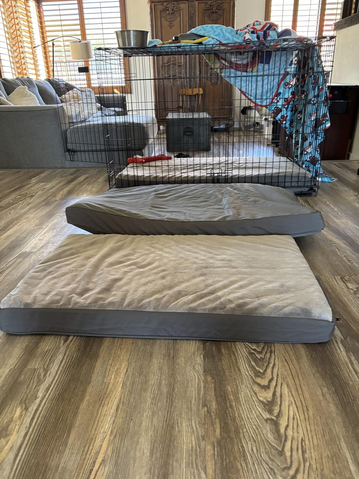 Waterproof Outdoor Dog Bed Large Sized Washable Crate Pad Orthopedic 35*22