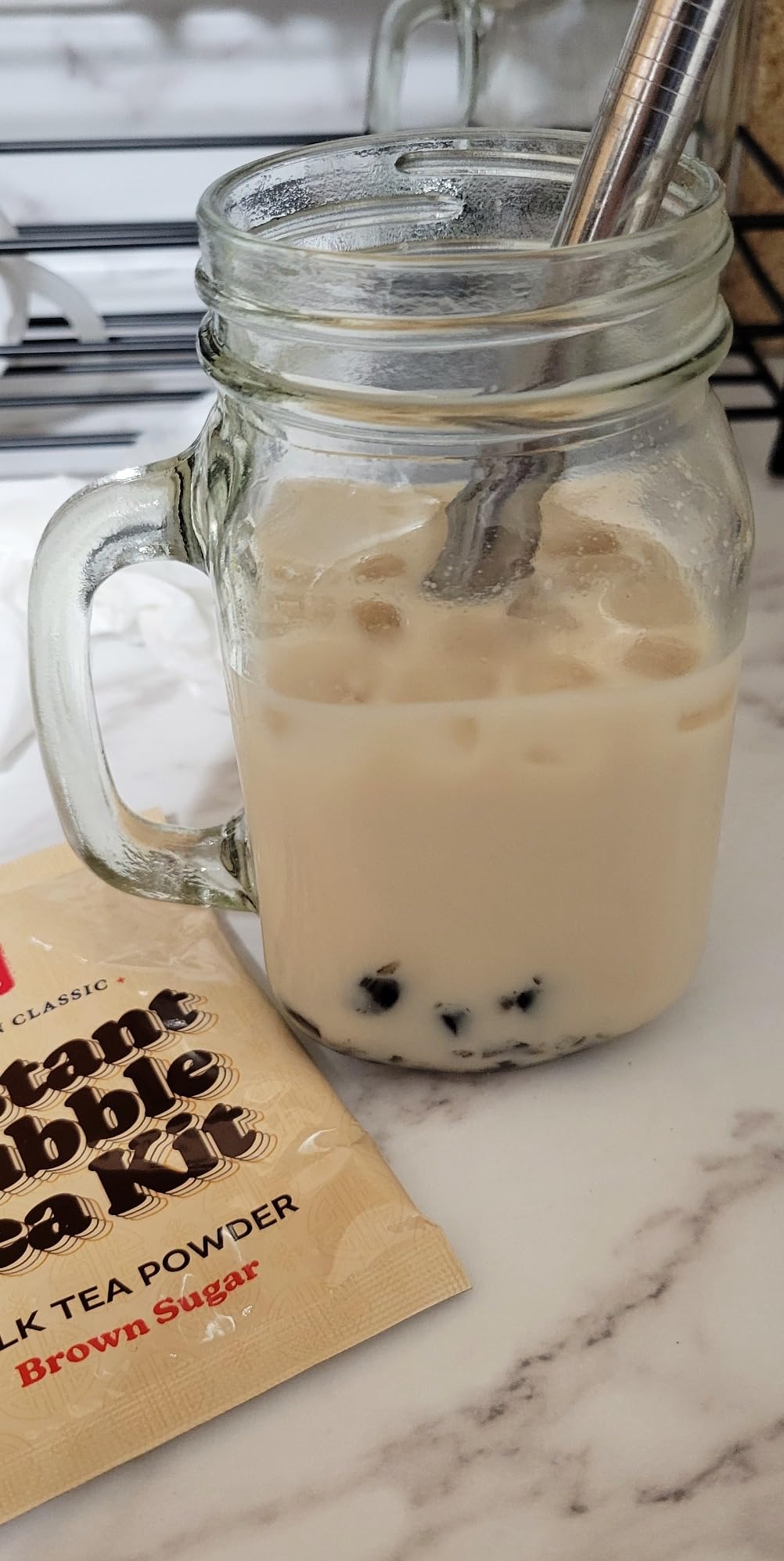 Pocas Bubble Tea Kit, Brown Sugar 2-Pack – Instant Milk Tea Powder with Authentic Tapioca Pearls for Instant Bubble Tea, 10 Kits customer photo 2