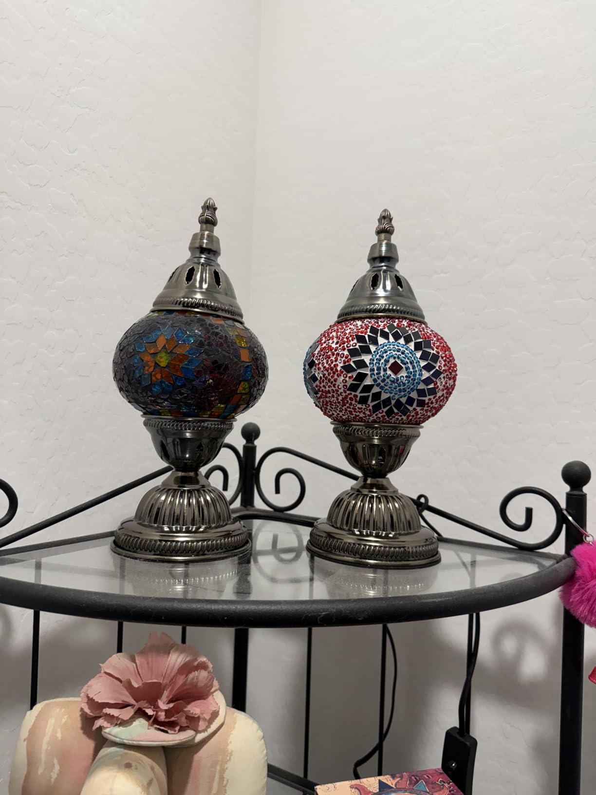 Marrakech Turkish Mosaic Lamp Stained Glass Table Lamp with Tiffany Style customer photo 2