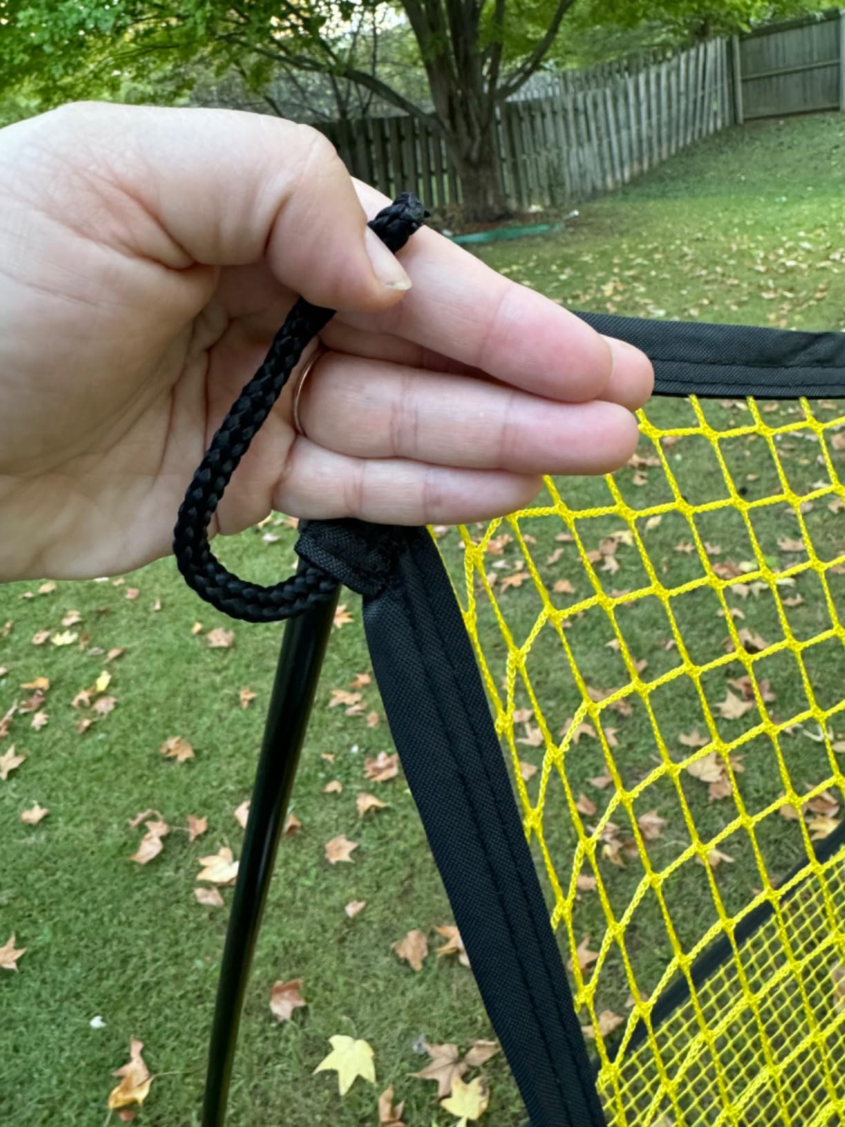 VEVOR Soccer Trainer，Portable Soccer Rebounder Net, Iron Soccer Practice Equipment, Sports Football Rebounder Wall with Portable Bag, Perfect for Team Solo Training, Passing, Volley customer photo 1
