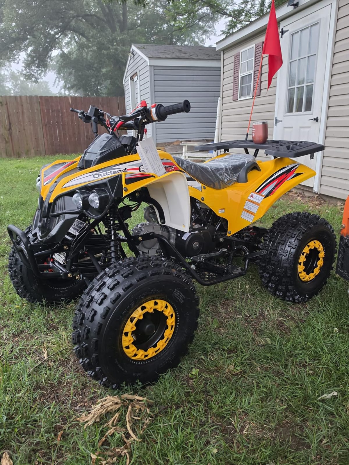 HHH Upgraded 125cc ATV Sports Quad Youth Utility Style 125cc Fully Automatic with Reverse Gas 4 Wheeler Outlander ATVs Quads Big 19/18 inches Tires (Red) customer photo 1