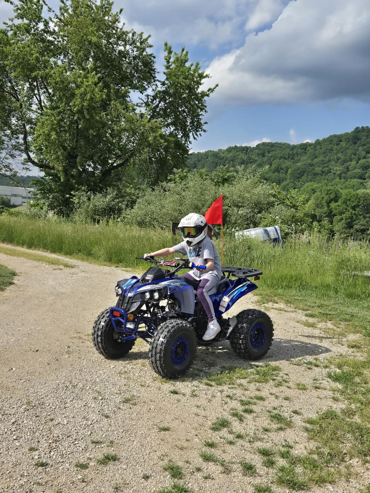 HHH Upgraded 125cc ATV Sports Quad Youth Utility Style 125cc Fully Automatic with Reverse Gas 4 Wheeler Outlander ATVs Quads Big 19/18 inches Tires (Red) customer photo 2