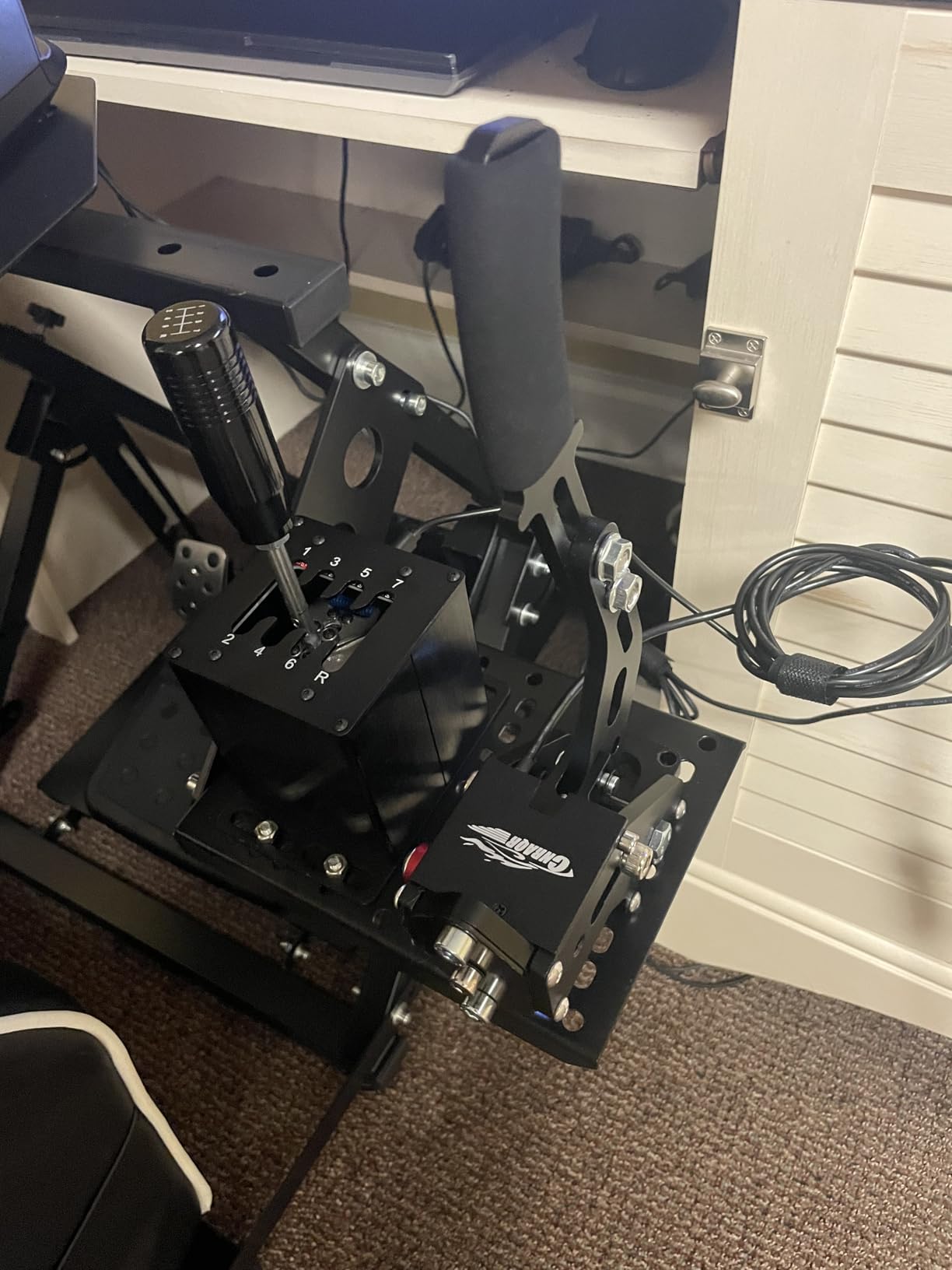 CNRAQR PC USB Handbrake and Racing Game Simulator Shifter 7+R H Gear for Logitech G29 G27 G25 G920 with Thrustmaster T300RS/GT customer photo 1