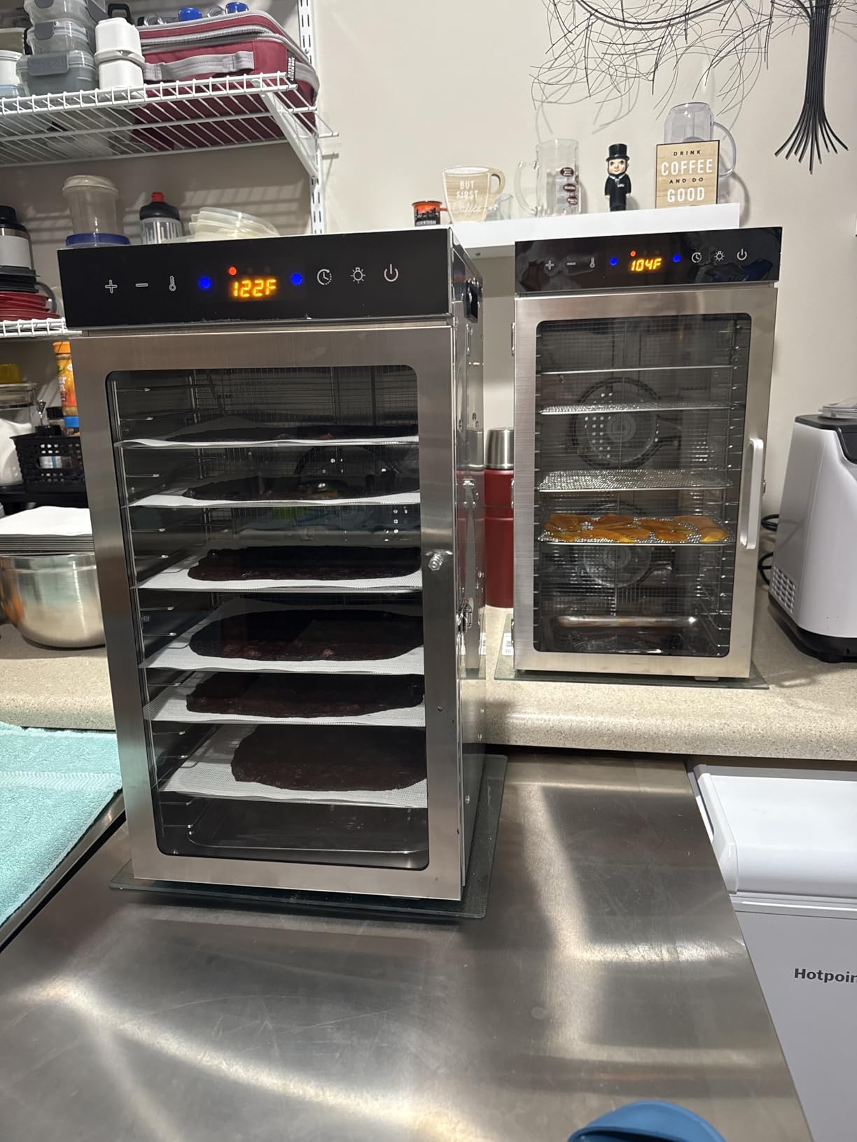 SUCISENI Food Dehydrator Machine 1000W 18 Trays Stainless Steel Commercial Food Dehydrated Dryer with 24H Timer Touch-Control LED Display, Compact Size for Home Jerky Herbs Meat Beef Fruit Vegetables customer photo 1