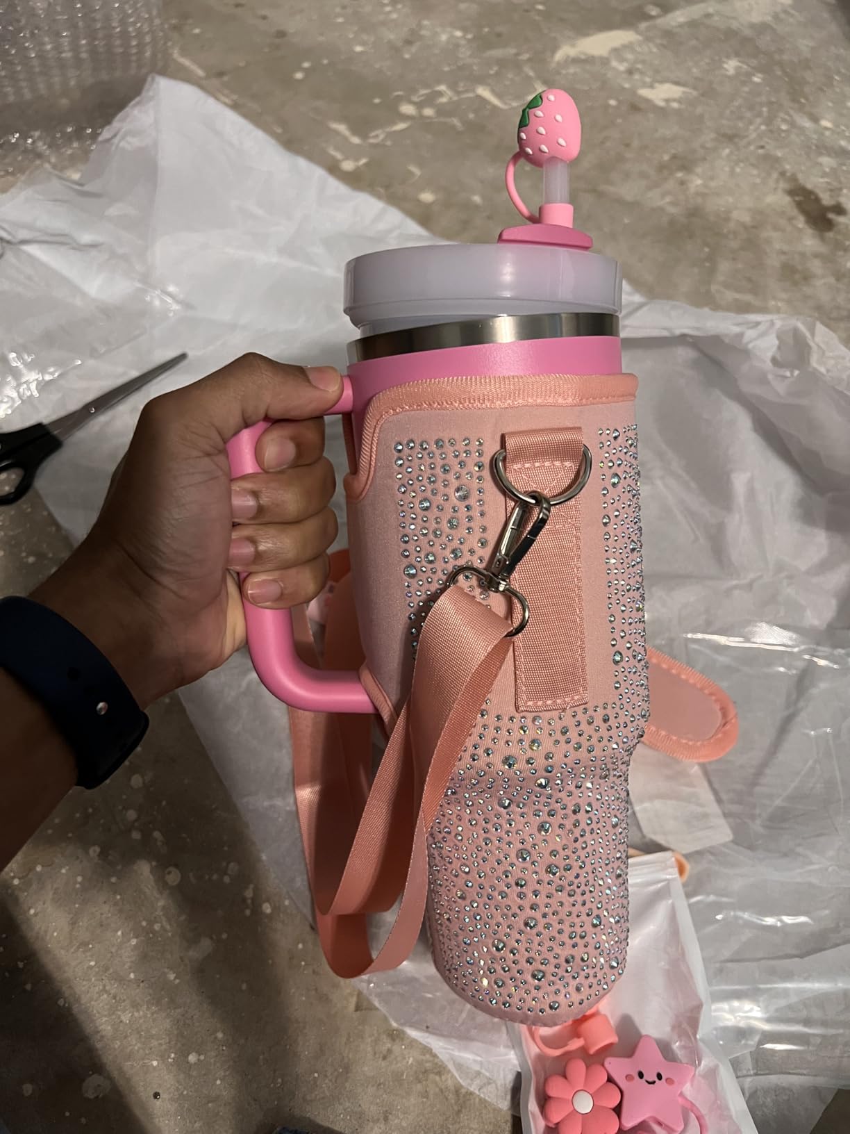 STANLEY Quencher H2.0 Tumbler with Handle and Straw 30 oz | Flowstate 3-Position Lid | Cup Holder Compatible for Travel | Insulated Stainless Steel Cup | BPA-Free | Rose Quartz 2.0 customer photo 1