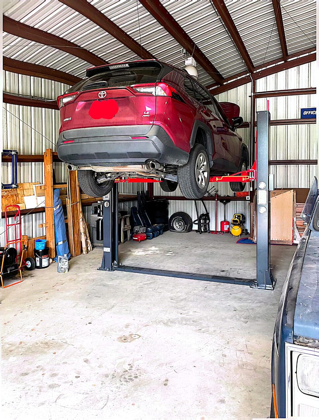 12000 Lbs 4.0HP Two Post Lift Single Lock Release Auto Lift Car Lift 2-Post Lift Truck Hoist customer photo 2