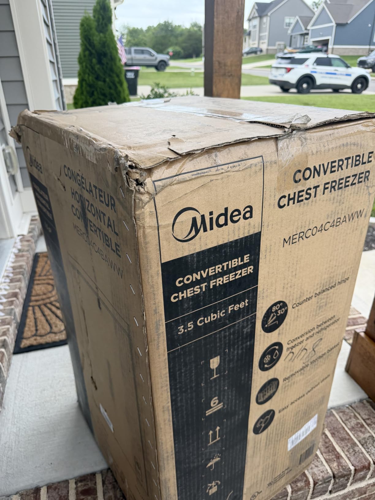 Midea 3.5 Cu.ft Chest Freezer, Fridge Freezer Convertible with LED Light | Removable Basket, Adjustable Temperature, For Kitchen Apartment Office customer photo 1