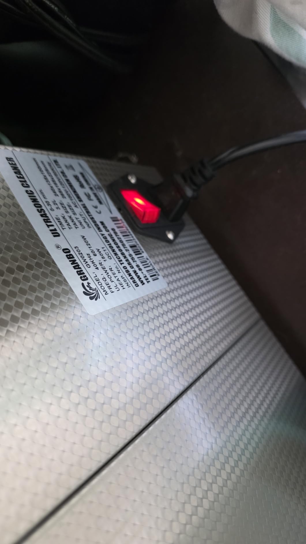 Granbo Ultrasonic Cleaner Machine 3.2L with Digital Heater Timer and Degas customer photo 2