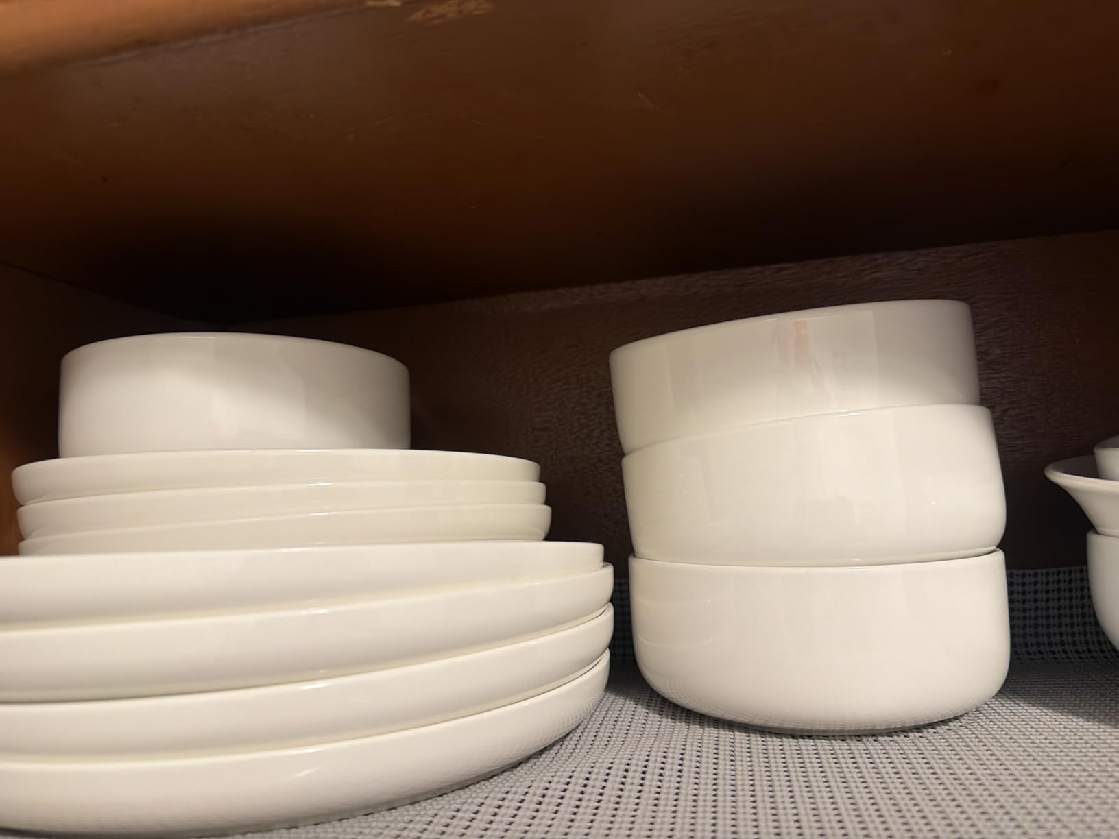 MALACASA 12 Pcs Porcelain Plates and Bowls Sets,Dinnerware Set for 4,White customer photo 1