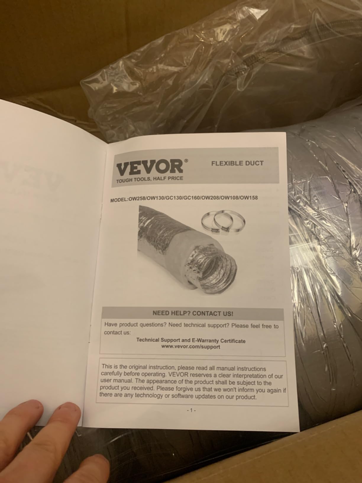 VEVOR Insulated Flexible Duct 6