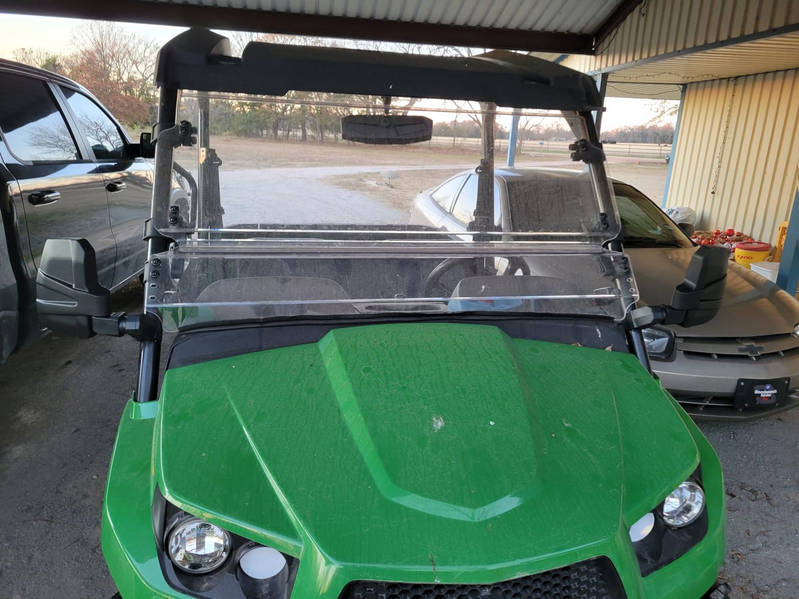 UTV Mirror+Side Mirrors Set for 1.5-2.0 Inch Roll Cage, Compatible with Polaris RZR、Can am Maverick、Honda Pioneer Talon SXS、Kawasaki Mule KRX、Yamaha Wolverine YXZ、RTV、JD Gator、CF Zforce customer photo 2