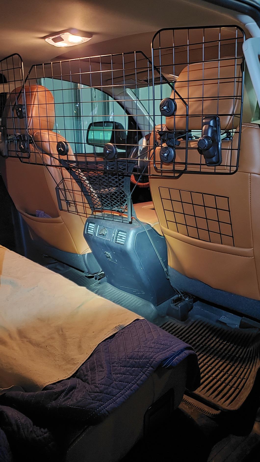 CASIMR Dog Car Barrier for SUVs, Vehicles, Trucks, Cars, Adjustable Pet Divider Cargo Area Universal-Fit, Heavy-Duty Wire Mesh Barriers, Safety Travel Accessories Cover, 61.9 Inch customer photo 2