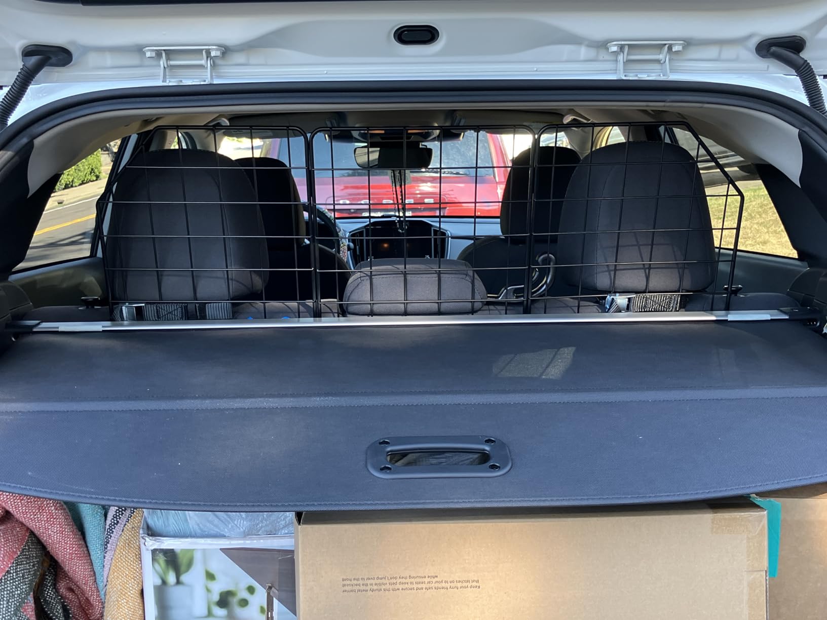 Pawple Dog Car Barrier for SUV's, Cars, Vehicles, & Trucks, Adjustable Large Pet Divider, Heavy-Duty Wire Mesh- Universal Fit customer photo 2