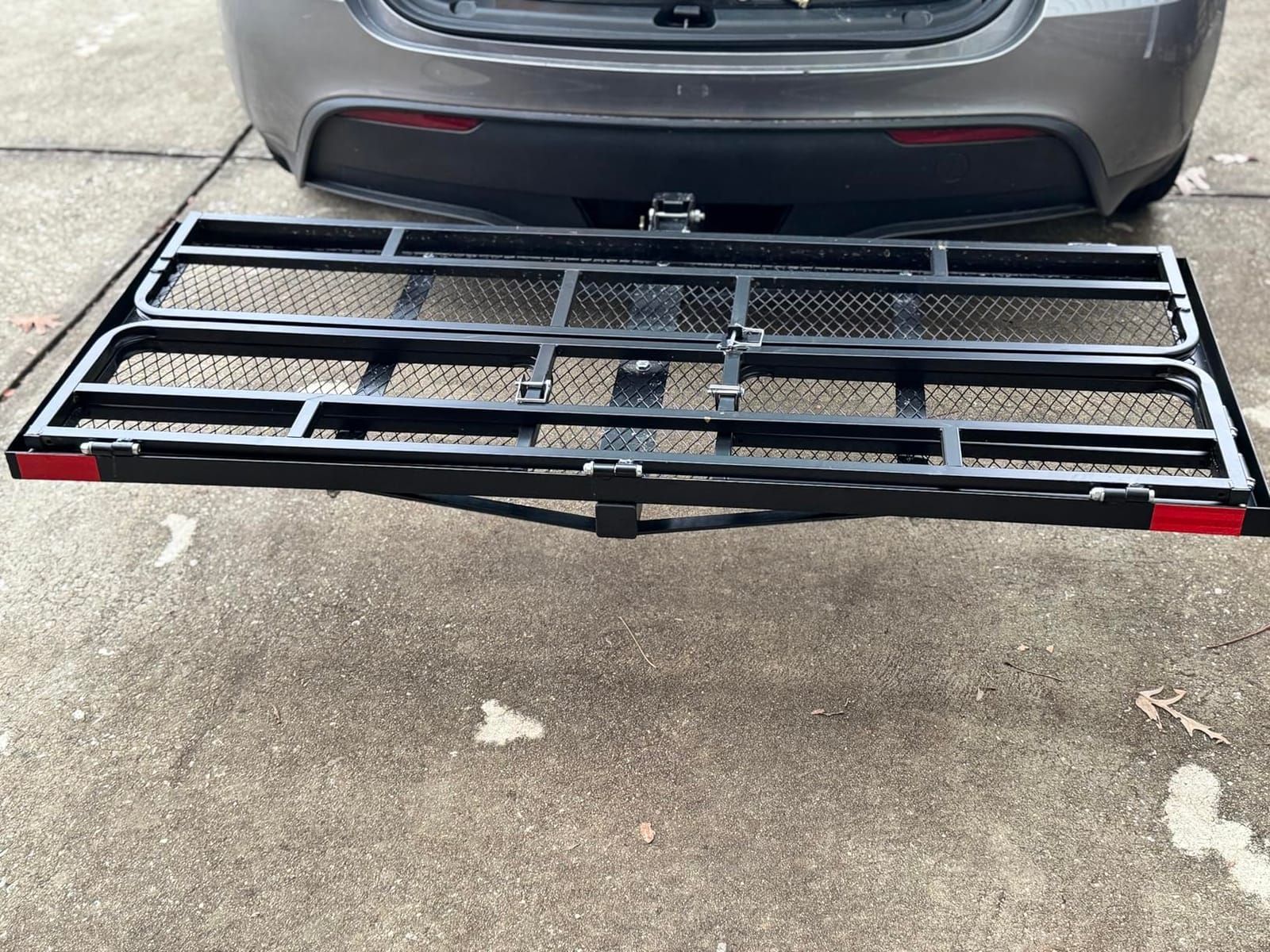 Trailer Hitch Cargo Rack, 60 x 24 x 14 Inch Folding Hitch Mount Cargo Carrier with High Side Rails for RV Truck SUV Van, 500 lbs. Capacity, 2