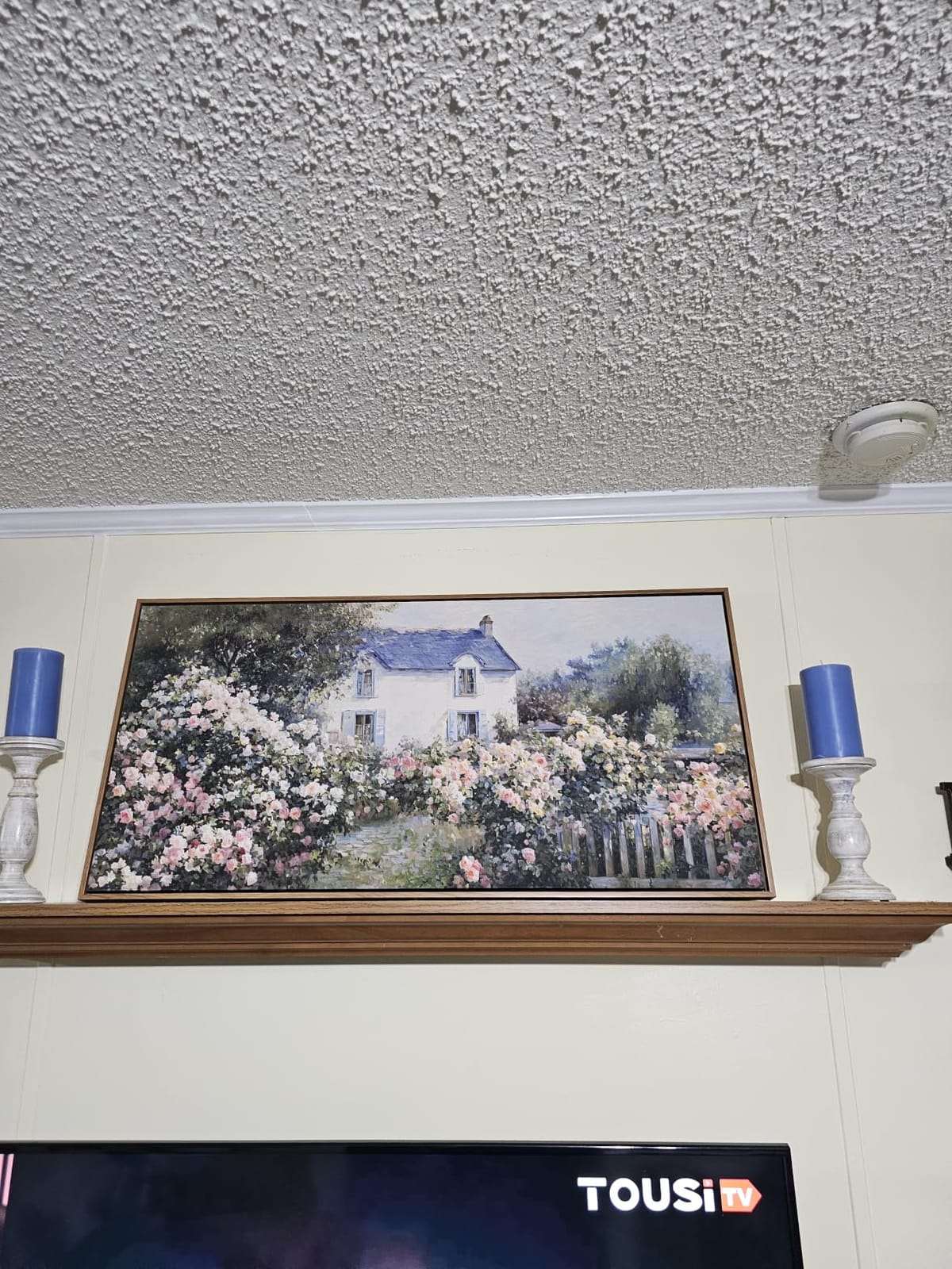 InSimSea Extra Large Framed Vintage Wall Art, Flower Meadow Prints,20x40In | Living Room Country Farmhouse Decor, Canvas Landscape Paintings, Retro Long Pictures for Bedroom Above of Bed customer photo 1