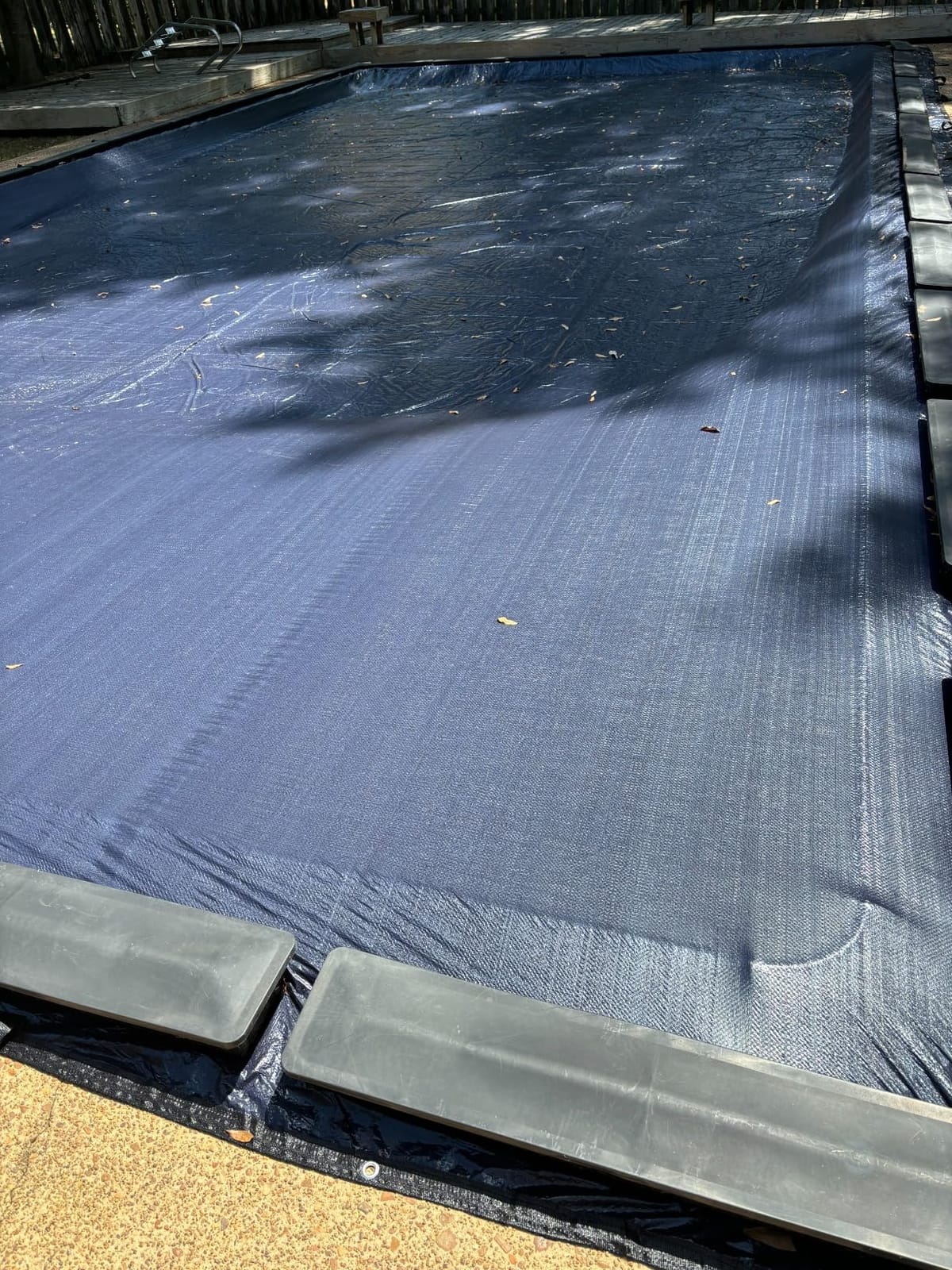 16-Ft x 32-Ft Pool Cover for Inground Pools - Rectangle Winter Pool Cover, Extra Thick Material and Durable Design, Cold and UV-Resistance, Easy Installation, Navy Blue customer photo 1