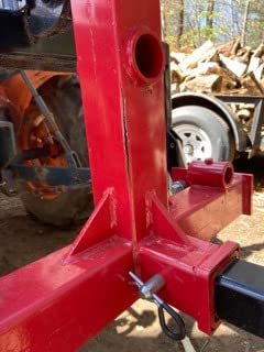 Titan Attachments 3 Point Gooseneck Tractor Trailer Hitch - Fits Category 1 Tractors, Charcoal Finish, 2