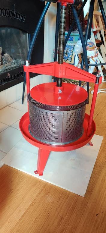 Green Fruit Wine Press 3.69 Gal - Heavy-duty T-Handle & Cross-beam, Stainless Steel Juice Maker for Apple, Grape, Home Brewing customer photo 2
