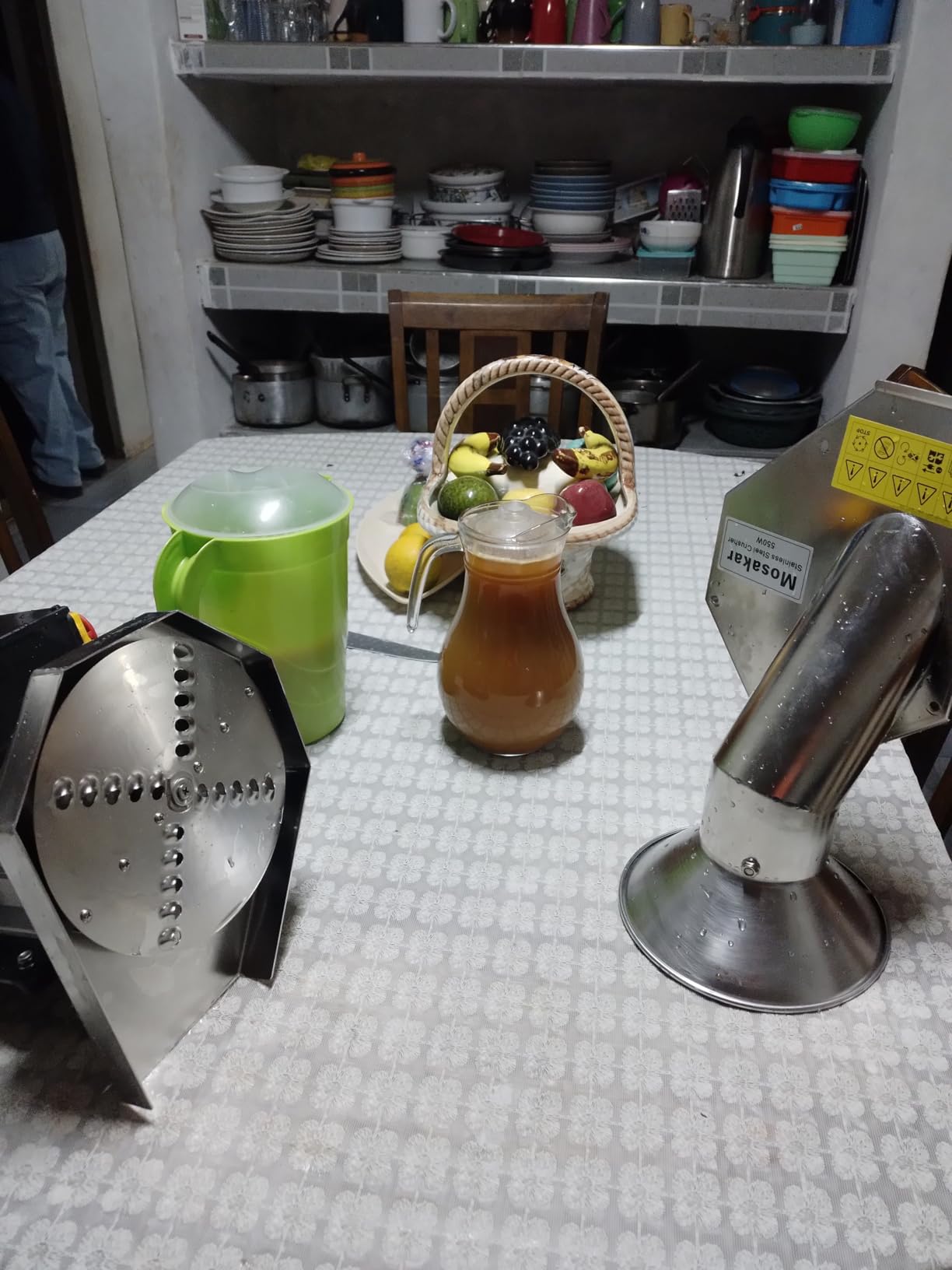 Tabletop Mosakar Fruit Crusher. Whole Apple Pear Potato Grinder. Reinforced Stainless Steel Blade. Make Fine Pulp customer photo 2