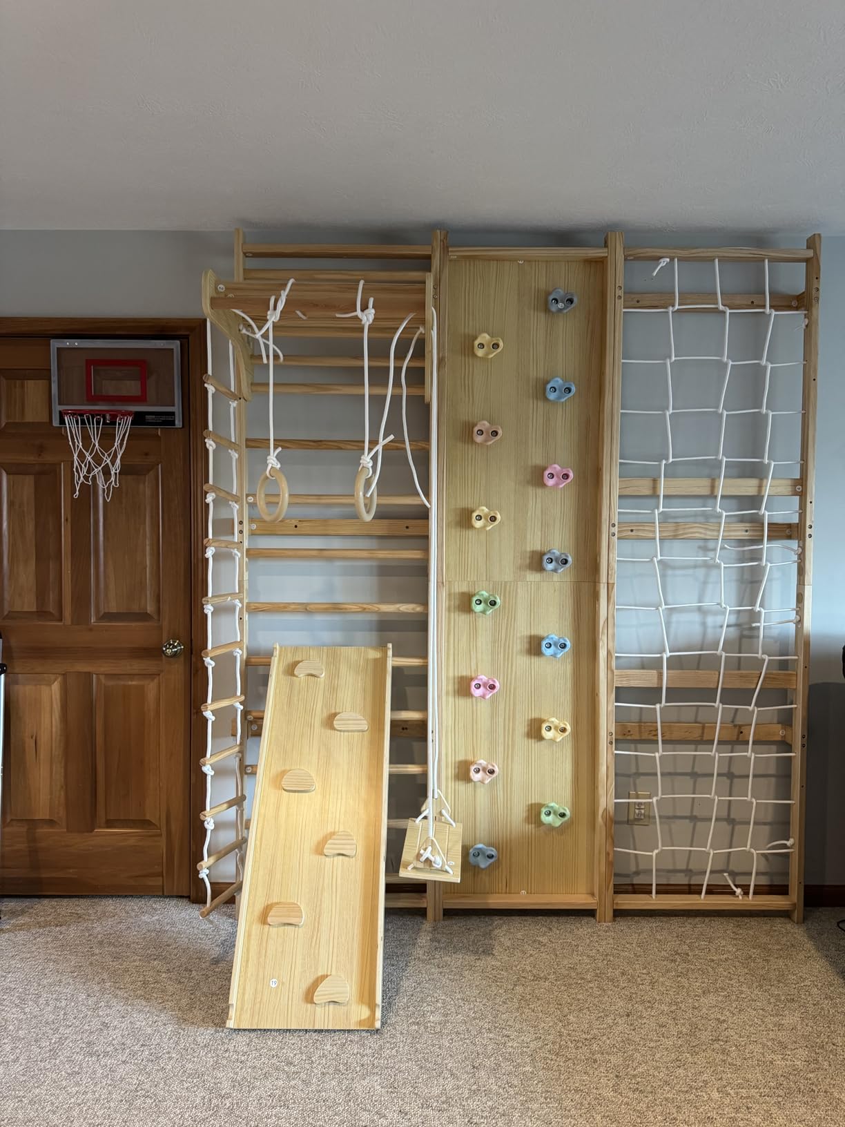Avenlur Walnut 9-in-1 Swedish Ladder Wall Gym Kids, Indoor Climbing Wall customer photo 1