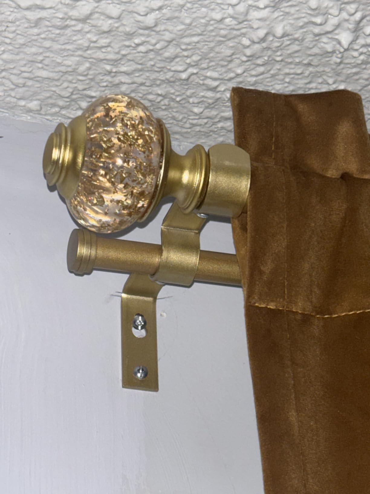 USFOOK Curtain Rods for Windows 48 to 84, Luxury Gold, 2 Pack customer photo 1