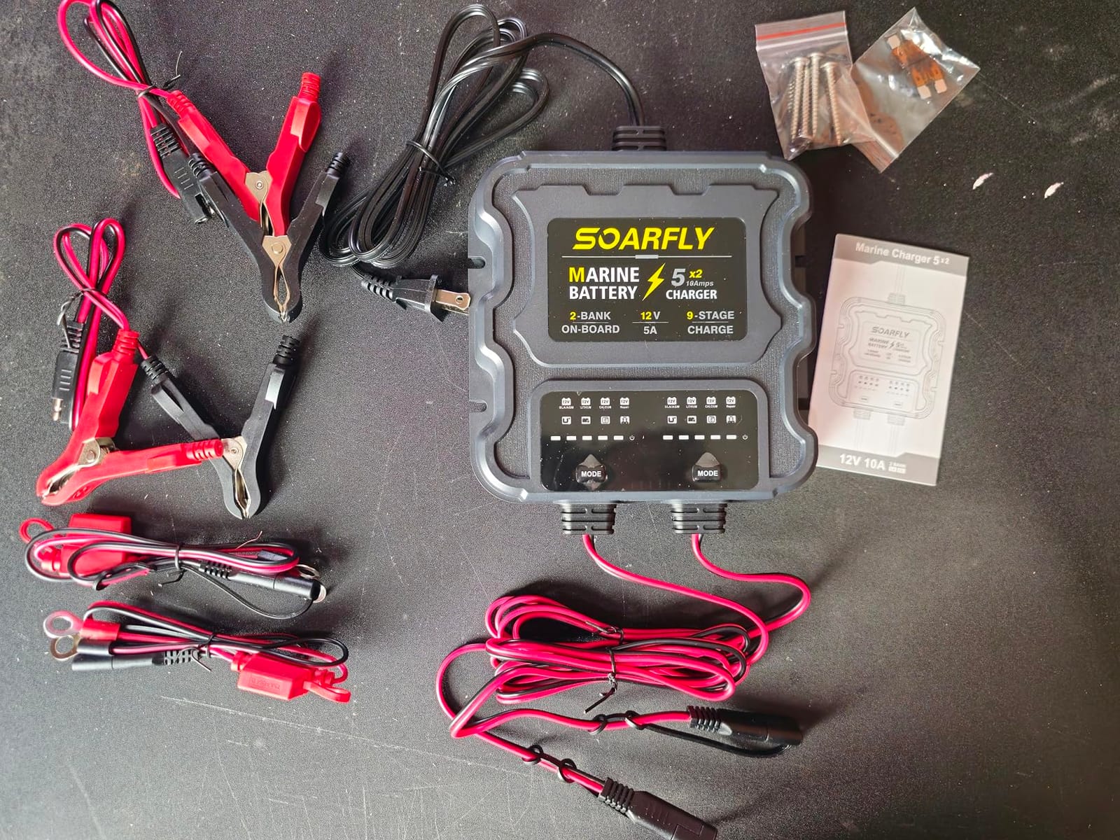 3 Bank Marine Battery Charger, 12V 30A (10A/Bank) Smart Waterproof Onboard Boat Battery Charger, Battery Maintainer & Desulfator for SLA/AGM/Lithium (LiFePO4), Calcium and Deep-Cycle Batteries customer photo 1