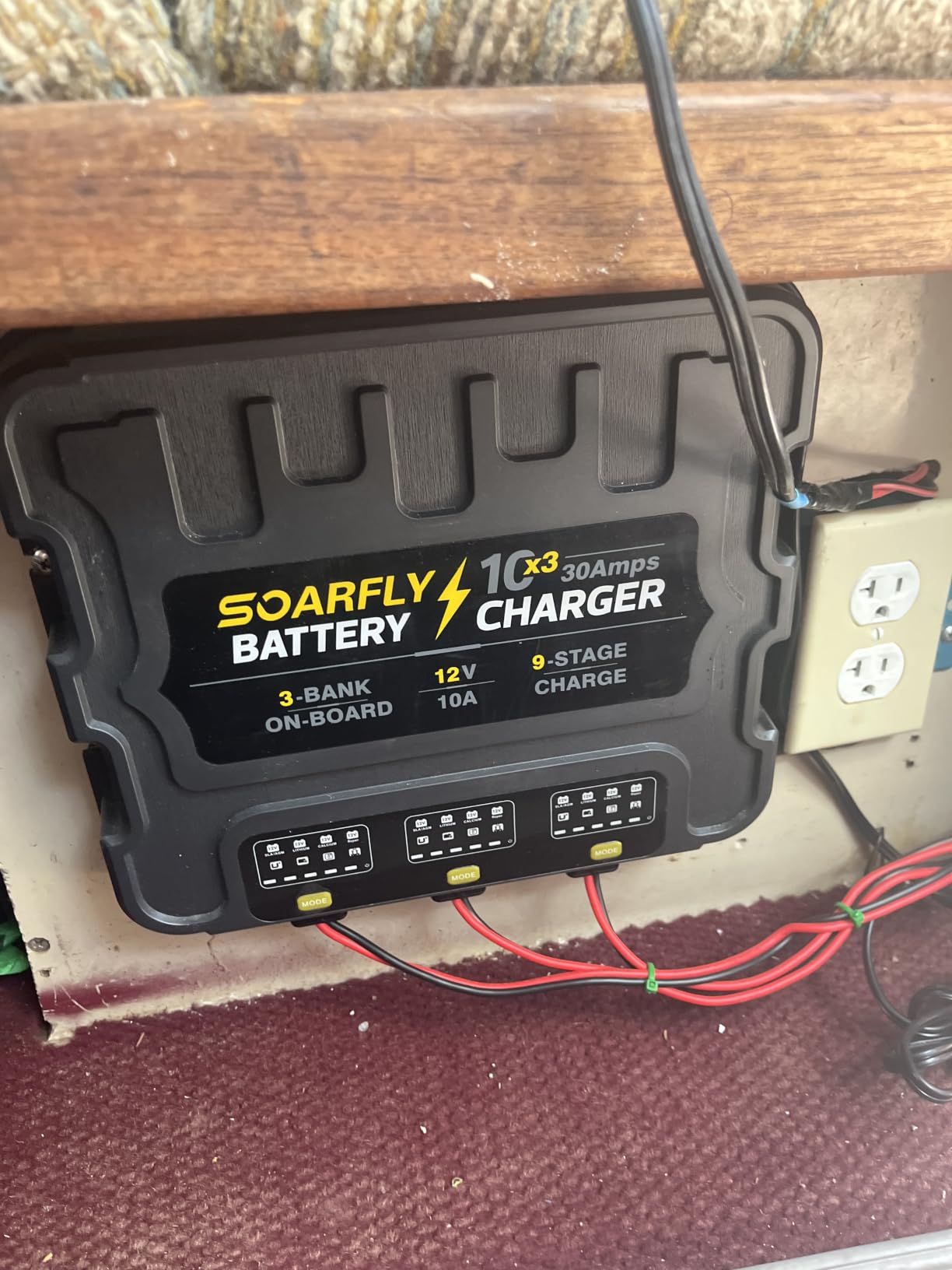 3 Bank Marine Battery Charger, 12V 30A (10A/Bank) Smart Waterproof Onboard Boat Battery Charger, Battery Maintainer & Desulfator for SLA/AGM/Lithium (LiFePO4), Calcium and Deep-Cycle Batteries customer photo 2