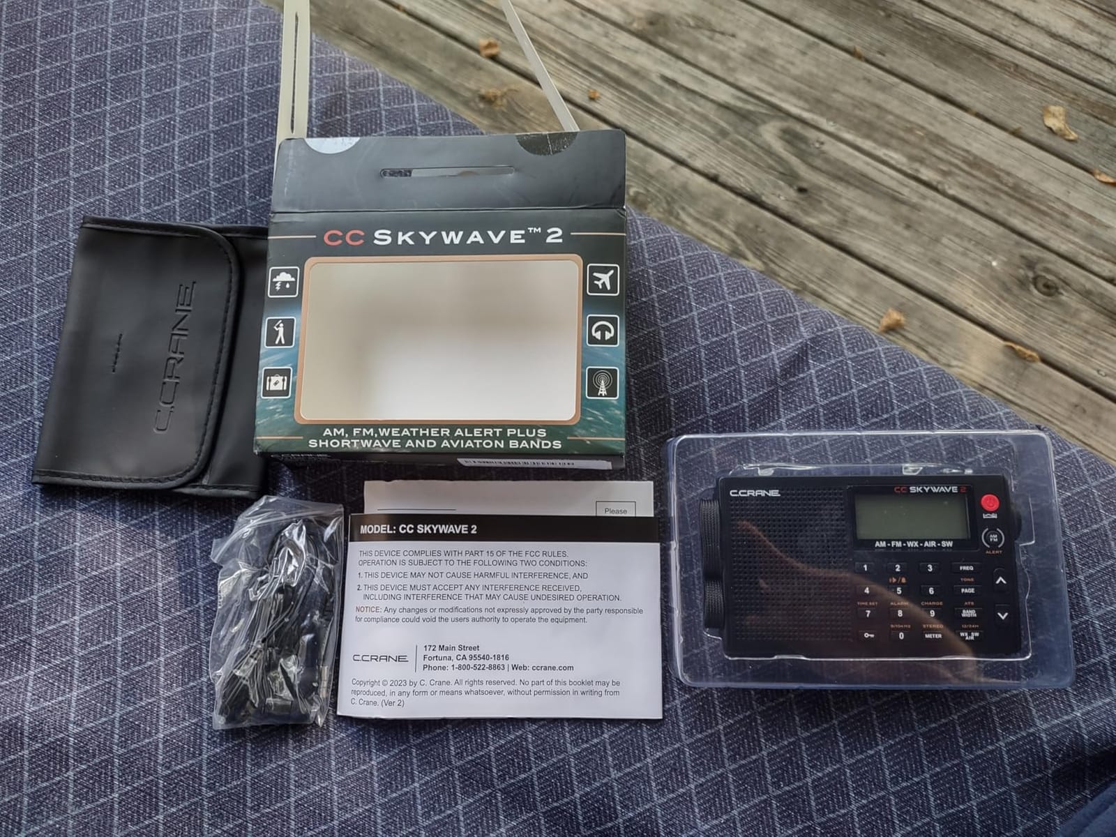 C. Crane CC Skywave 2 AM, FM, Shortwave, NOAA Weather + Alert, VHF Aviation Band, Small Battery-Operated Portable Travel Radio with Clock and Alarm customer photo 2