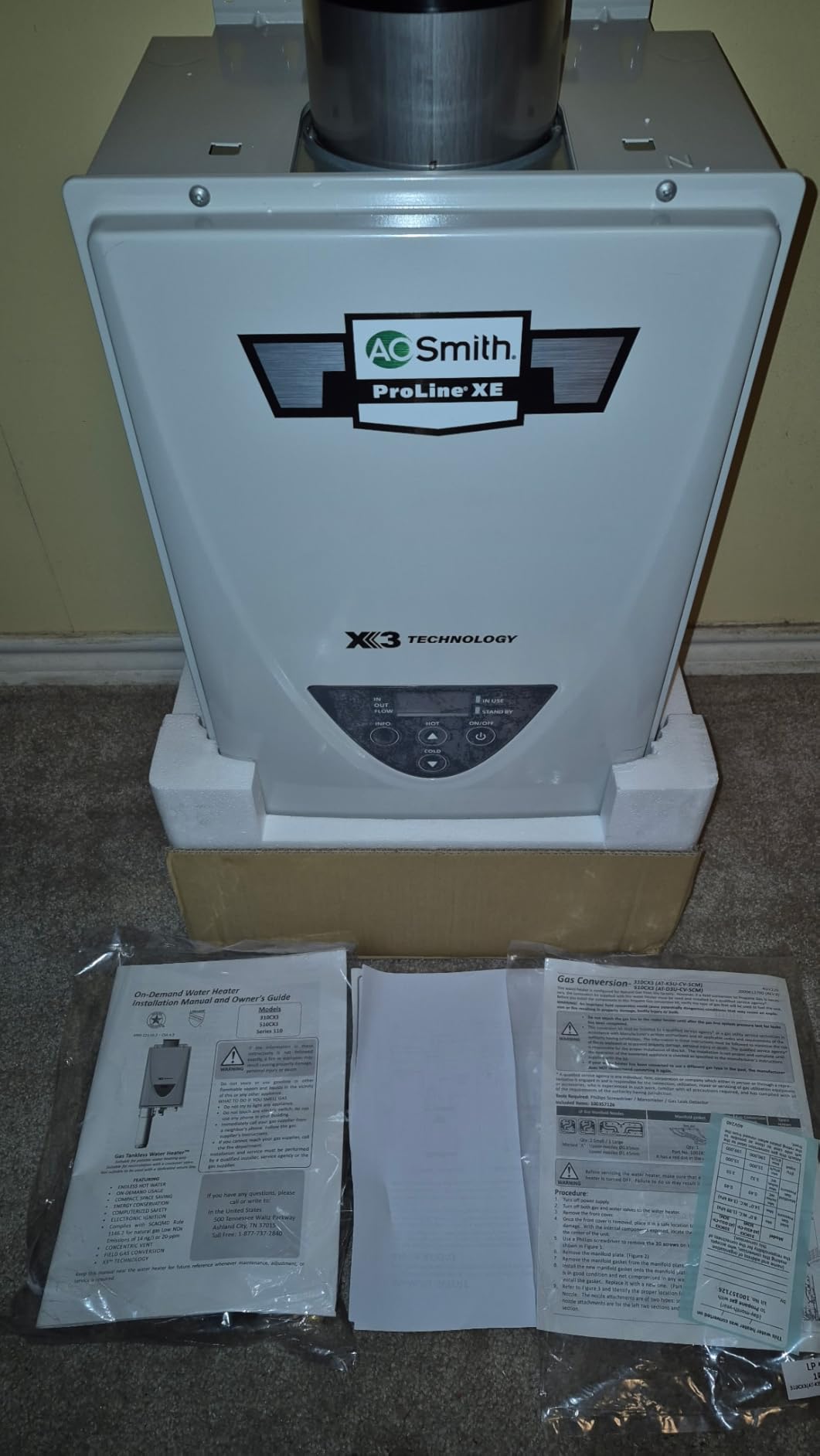 A. O. Smith Water Heater | 8 GPM, 190K BTU | NG Indoor, X3 | ATI-310CX3 customer photo 1