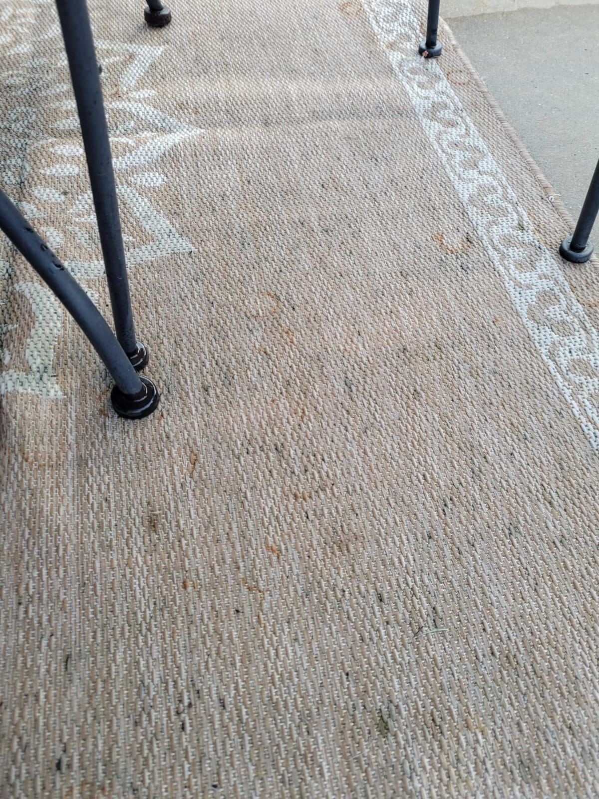 CAMILSON Indoor Outdoor Rug, 9x12 Bordered Nut Brown Black Modern Area Rugs for Indoor and Outdoor Patios, Kitchen and Hallway Mats, Washable Porch Deck Outside Carpet (Border Nut Brown Black, 9 x 12) customer photo 2