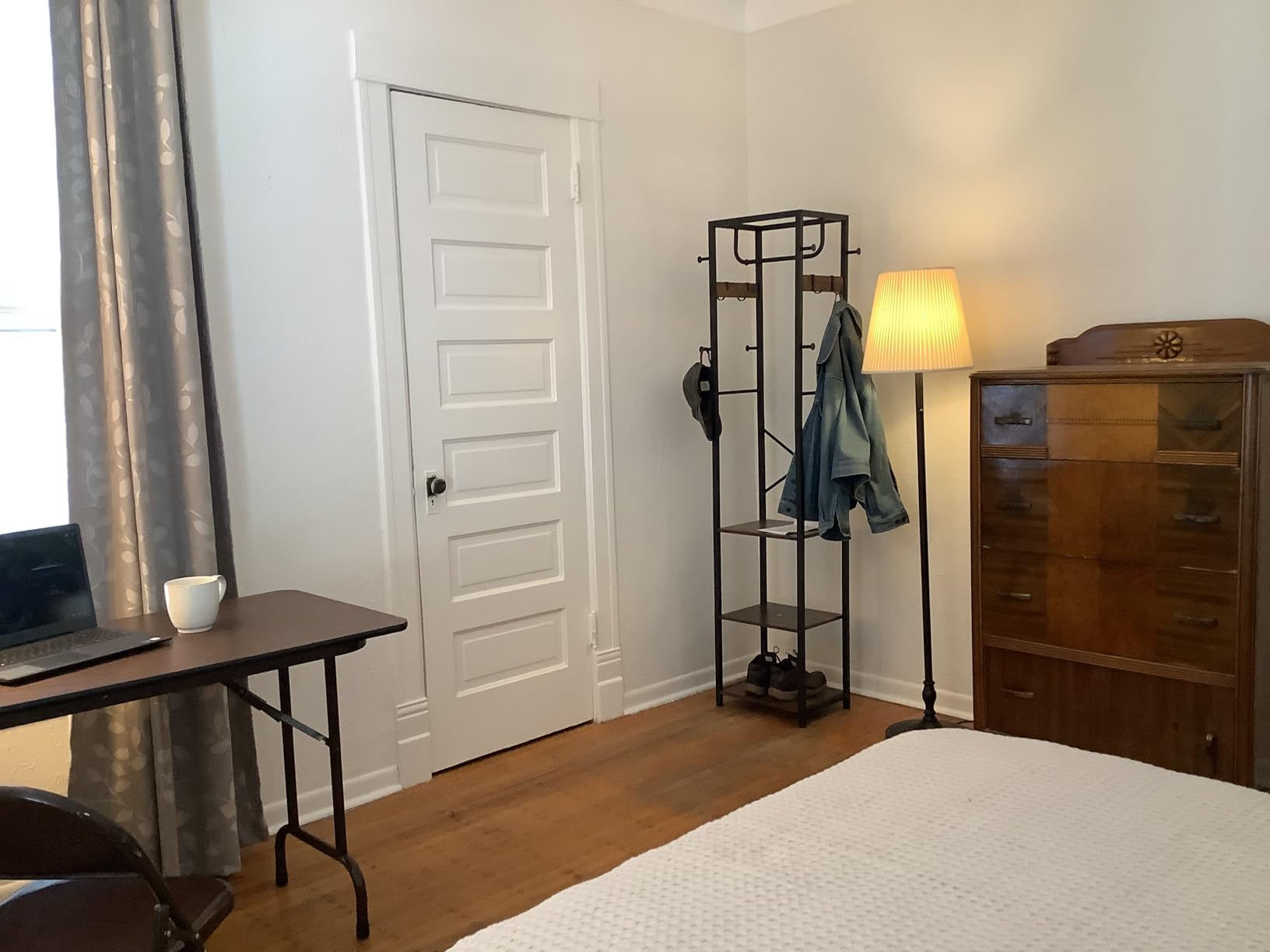 Coat Rack Freestanding, Hall Tree with 3 Shelves and 12 Hooks, Rustic Brown customer photo 1