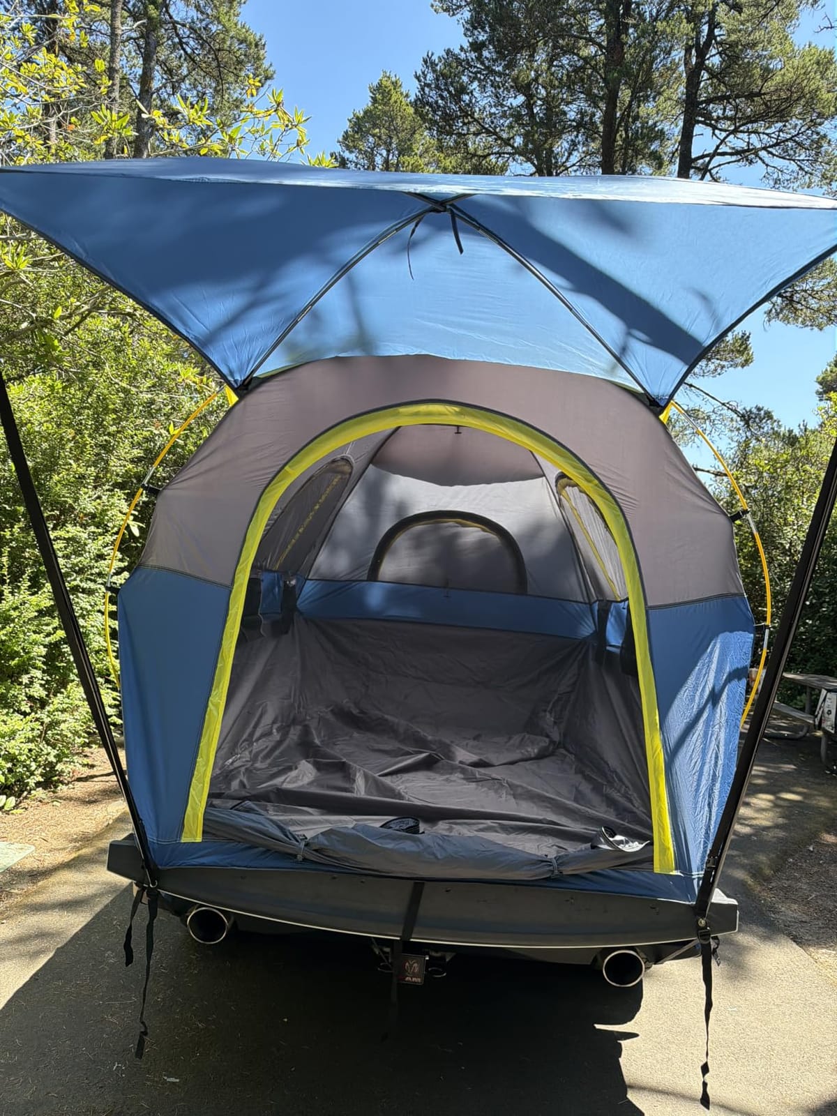 Umbrauto Truck Bed Tent with Awning: 6.4-6.7FT PU3000mm Waterproof Tailgate Pickup Truck Tents, Easy Set-up for 2 Person, Fits Full Size Short Bed, Chevy, Dodge, Ford, GMC, Green customer photo 1