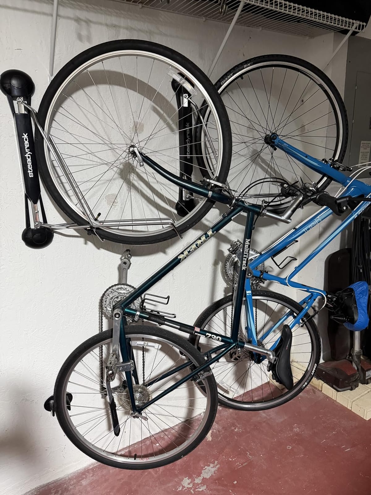 Steadyrack Bike Rack for Road Bikes - The Original Wall Mounted Vertical Bike Storage - Fits Narrow Tires - Space Saving Pivot Design - Heavy-Duty Steel Rack for Indoor Garage, Apartment or Home Use customer photo 1