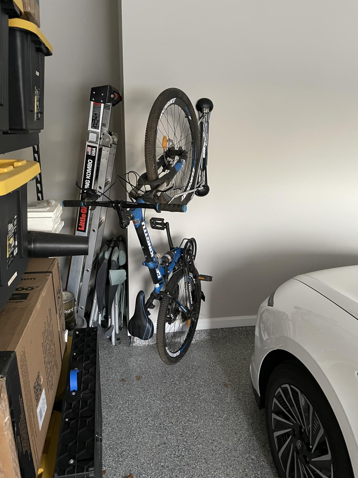 Steadyrack Bike Rack for Road Bikes - The Original Wall Mounted Vertical Bike Storage - Fits Narrow Tires - Space Saving Pivot Design - Heavy-Duty Steel Rack for Indoor Garage, Apartment or Home Use customer photo 2