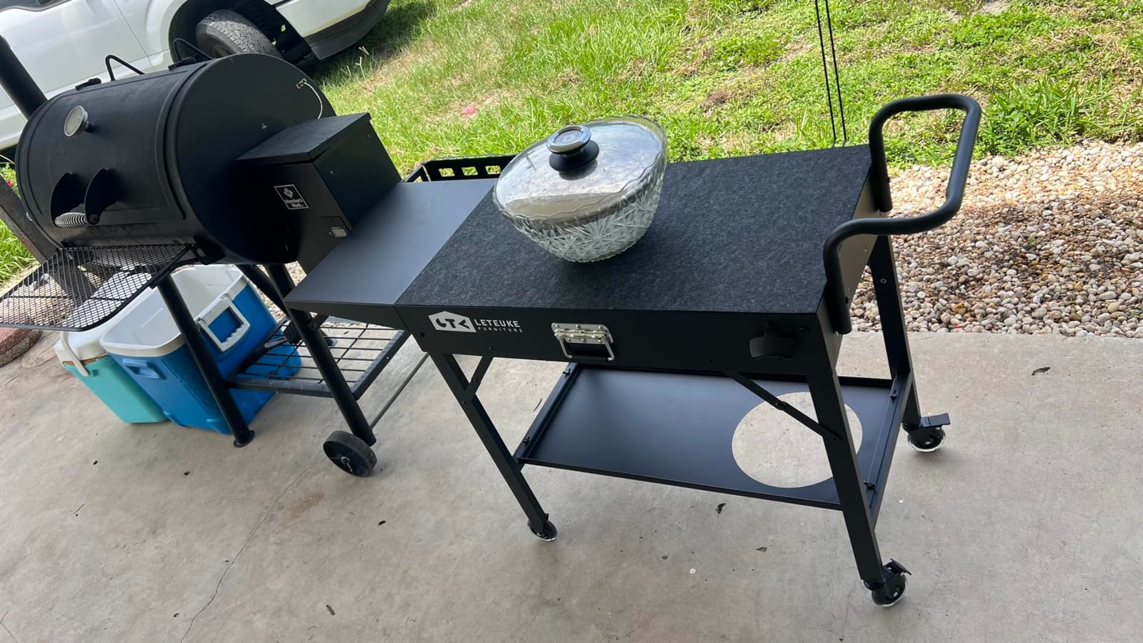 Leteuke Grill Cart for Blackstone Griddle, Portable Outdoor Grill Table customer photo 2