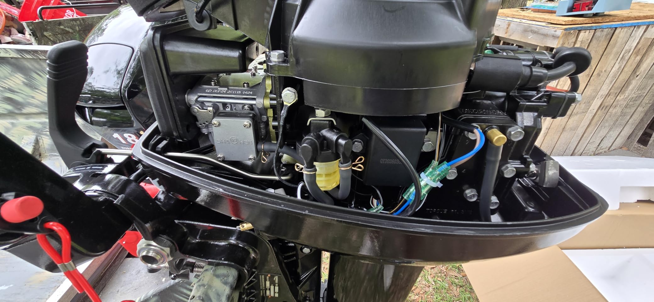 2 Stroke 18 HP HangKai Outboard Motor Boat Engine, CDI Ignition System customer photo 1